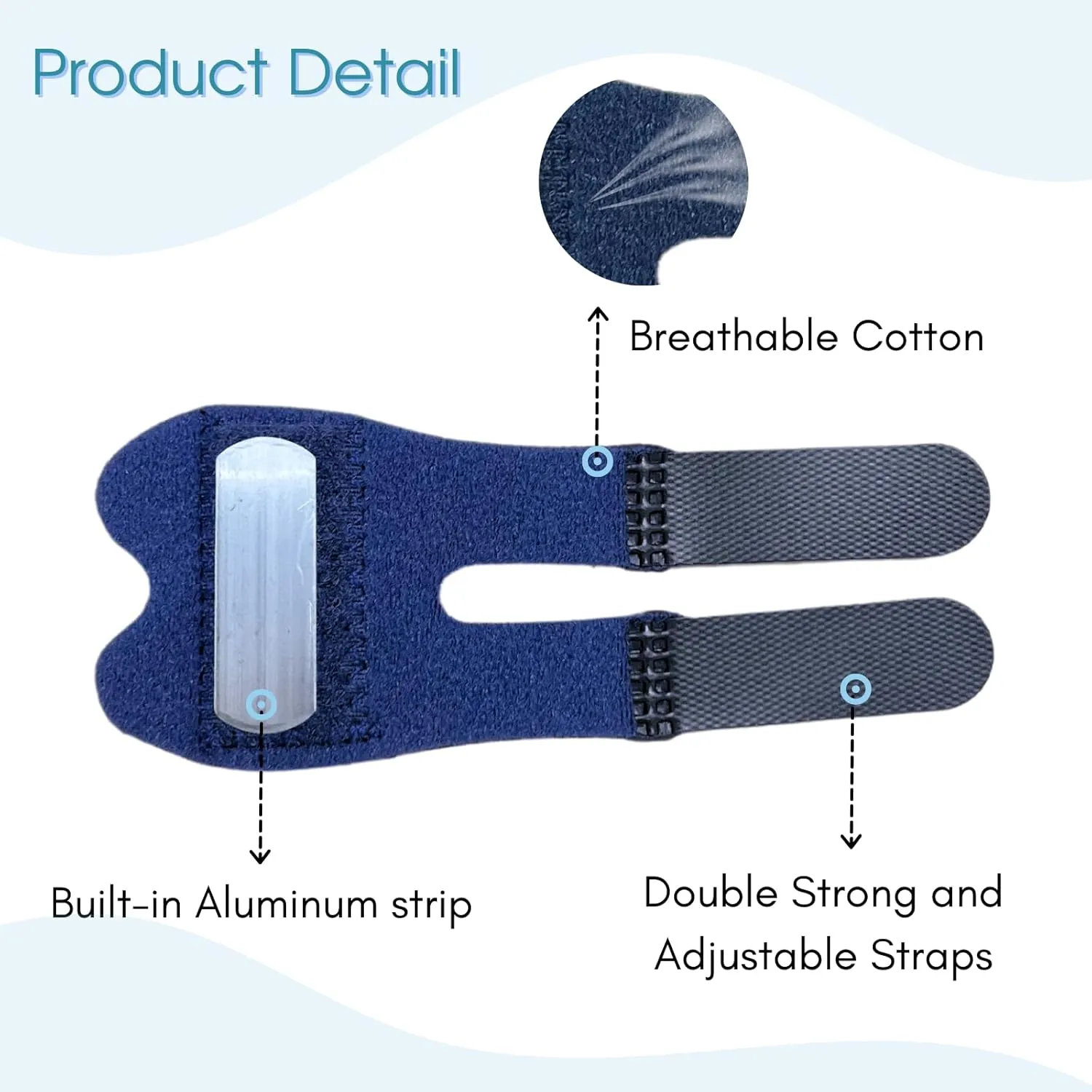 5 Pcs Thumb Finger Splint,Trigger Finger Splints,Finger Brace,Injured Mallet Finger,Broken Fingers Straightening,Pain Relief,Arthritis or Support for Fingers,Suitable for thumb, Index, Middle, Ring, Pinky Finger (Navy Blue)