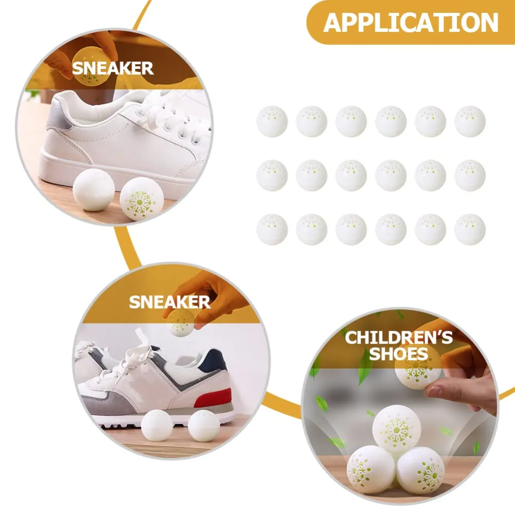 ABOOFAN 18pcs Sneaker Deodorizer Ball Foot Odor Eliminators Gym Bag Lockers Air Purifying Bags Car Air Freshener for Shoes Wardrobe Closets