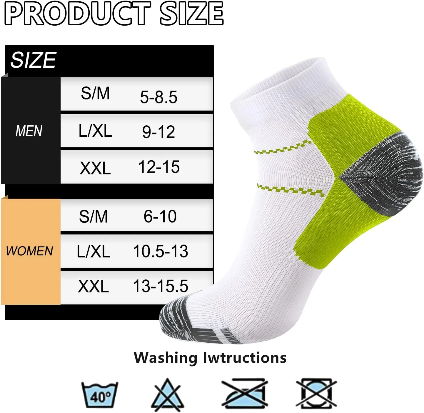 ACTINPUT Compression Socks Plantar Fasciitis for Women Men - 8-15 mmHg Best for Athletic,Support,Flight Travel,Nurses,Hiking