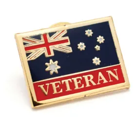 Army Veteran Flag Badge Lapel Pin