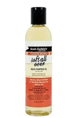Aunt Jackie's Flaxseed Recipes "Soft All Over" Multi Purpose Oil