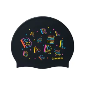 Barrel Galaxy Silicone Swim Cap-BLACK