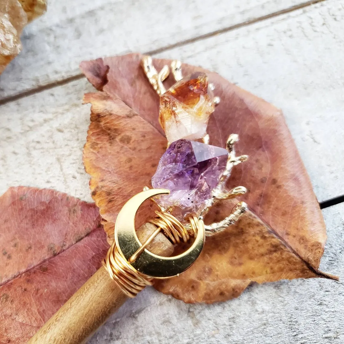Boho Gemstone hair stick