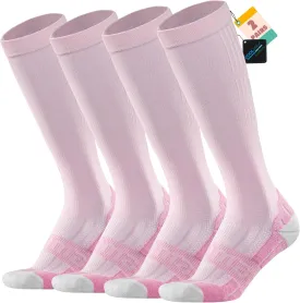 BRISIRA Coolmax Cooling Compression Knee High Socks Women 2 Pairs 15-20 mmHg Circulation Support for Nurse Running Travel