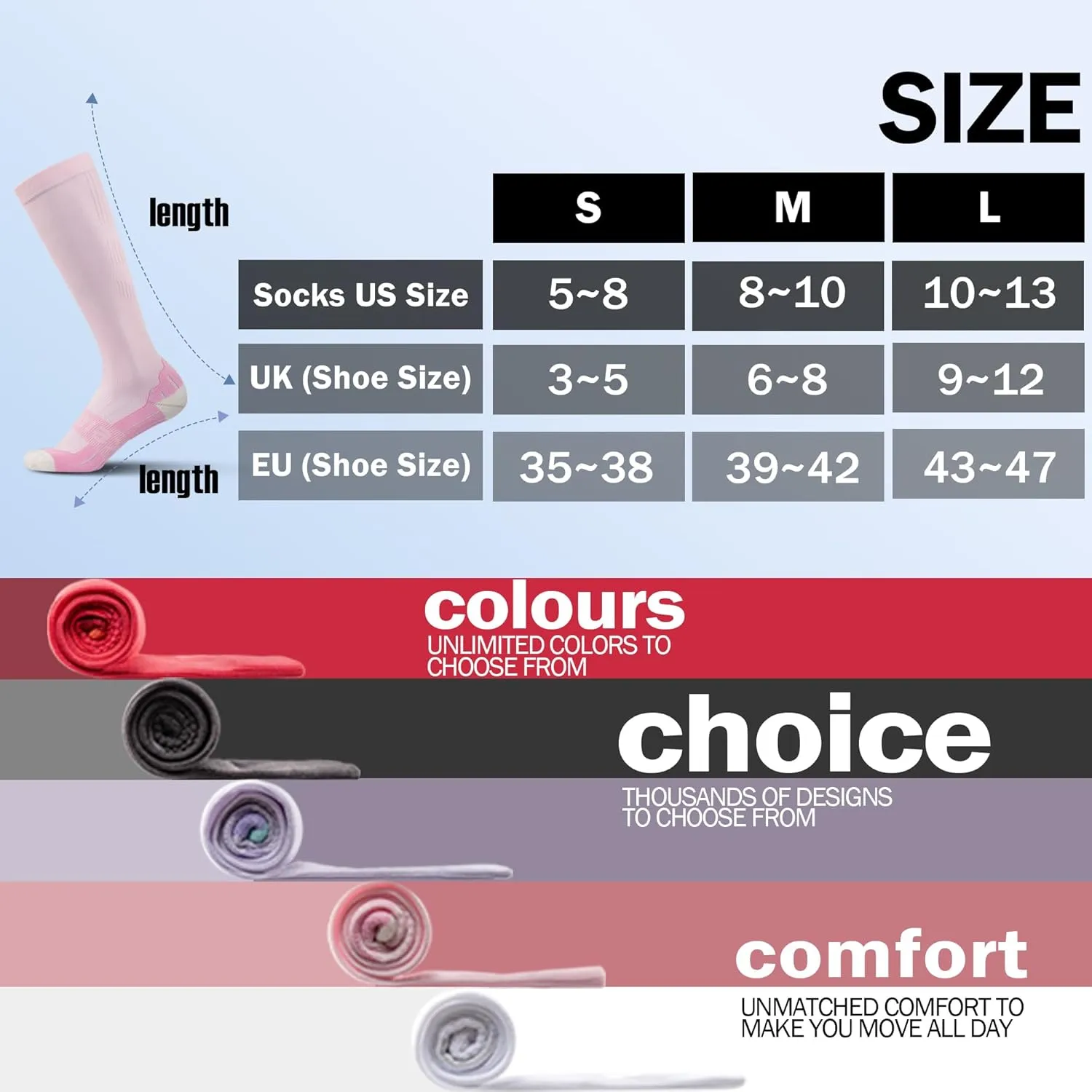 BRISIRA Coolmax Cooling Compression Knee High Socks Women 2 Pairs 15-20 mmHg Circulation Support for Nurse Running Travel