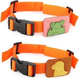 C-ZOFEK Backpack Chest Strap Adjustable Sternum Buckle Strap With Badge Applique 2PCS (Set D)
