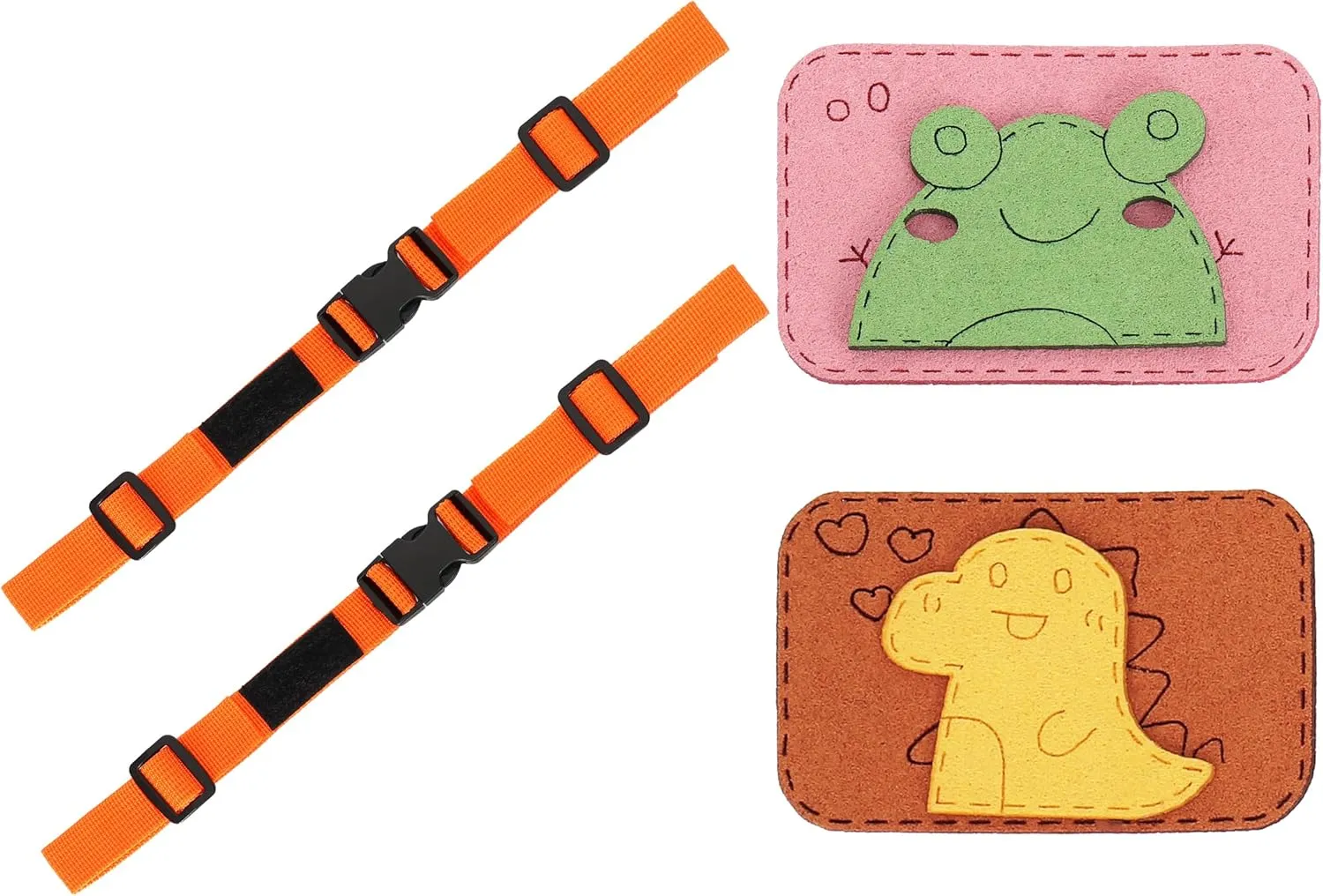 C-ZOFEK Backpack Chest Strap Adjustable Sternum Buckle Strap With Badge Applique 2PCS (Set D)