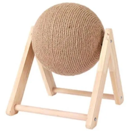 Cat Sisal Rope Ball Toy DIY Grinding Paws Body Scratcher Hair Grooming Ball Auto Roll