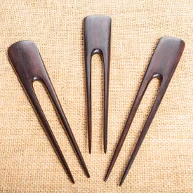 Classic Wooden Double Prong Hair Stick
