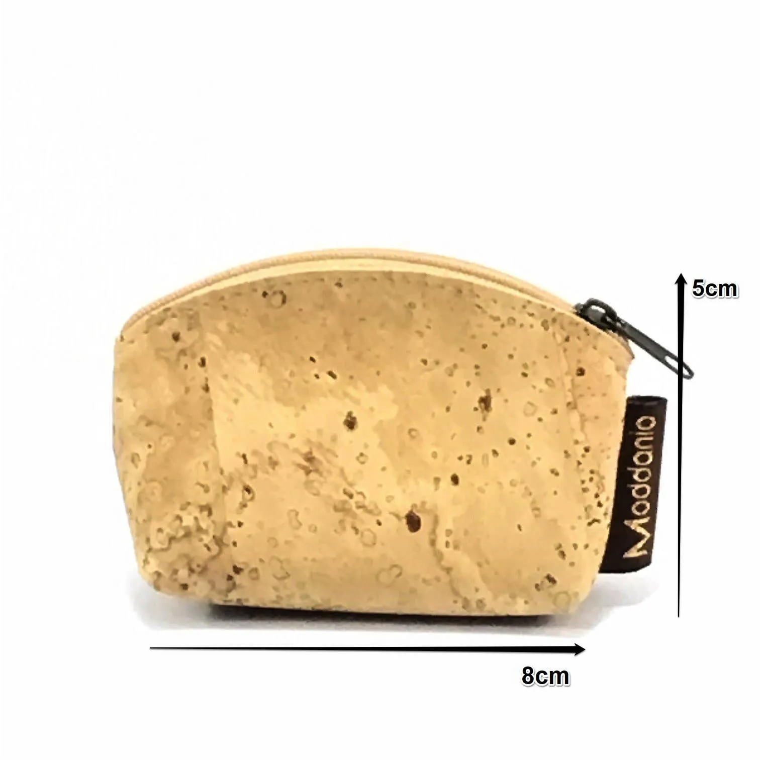 Cork Mini Coin Purse and Small Coin Pouch in a Yellow and Blue Pattern