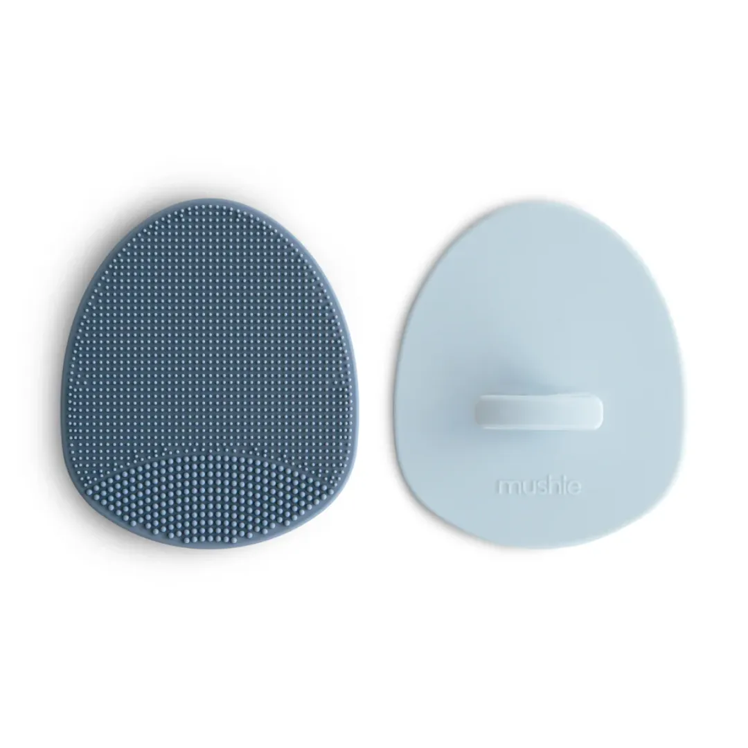 Cradle Cap Brush 2pk - Tradewinds/Periwinkle by Mushie & Co