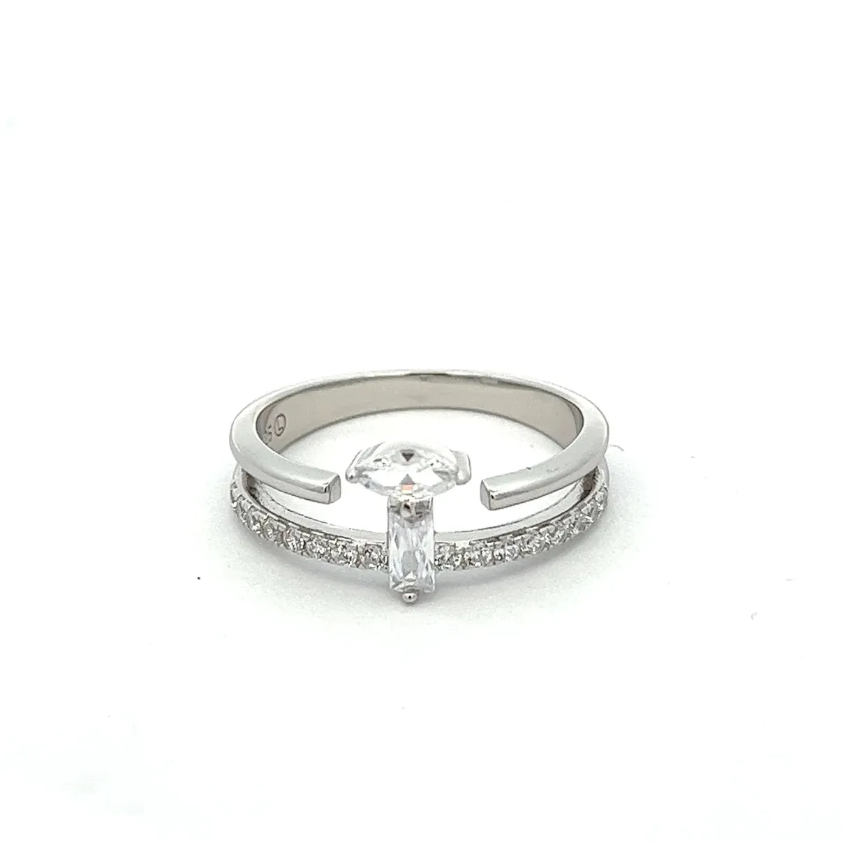 Fashionista Stacked Ring 14K Gold Plated 925 Sterling Silver Zircon Luxury Ring