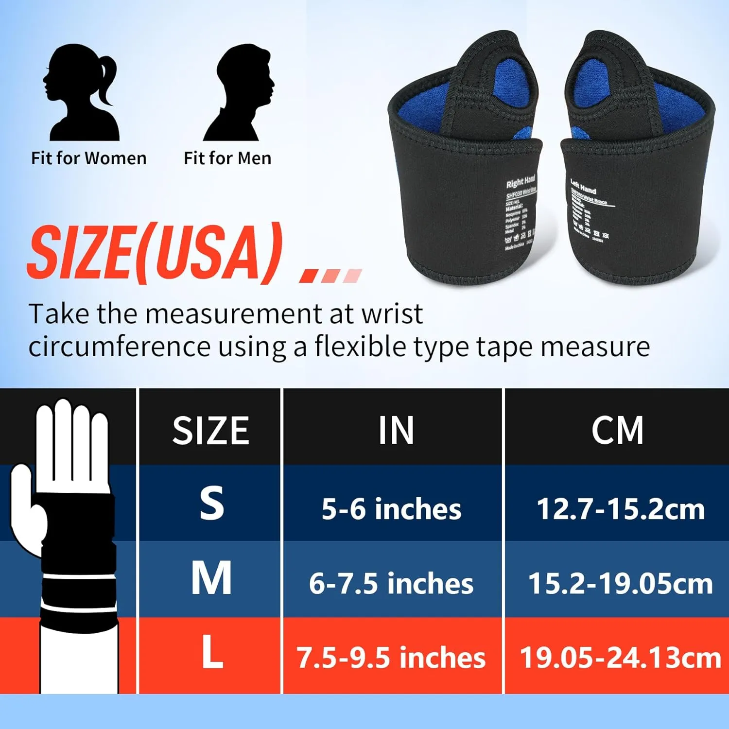 FEATOL 2 Pack Wrist Wraps for Pain, Carpal Tunnel, Tendonitis, Adjustable Wrist Support for Work Men and Women, Daily Protector Right & Left Hand, Large