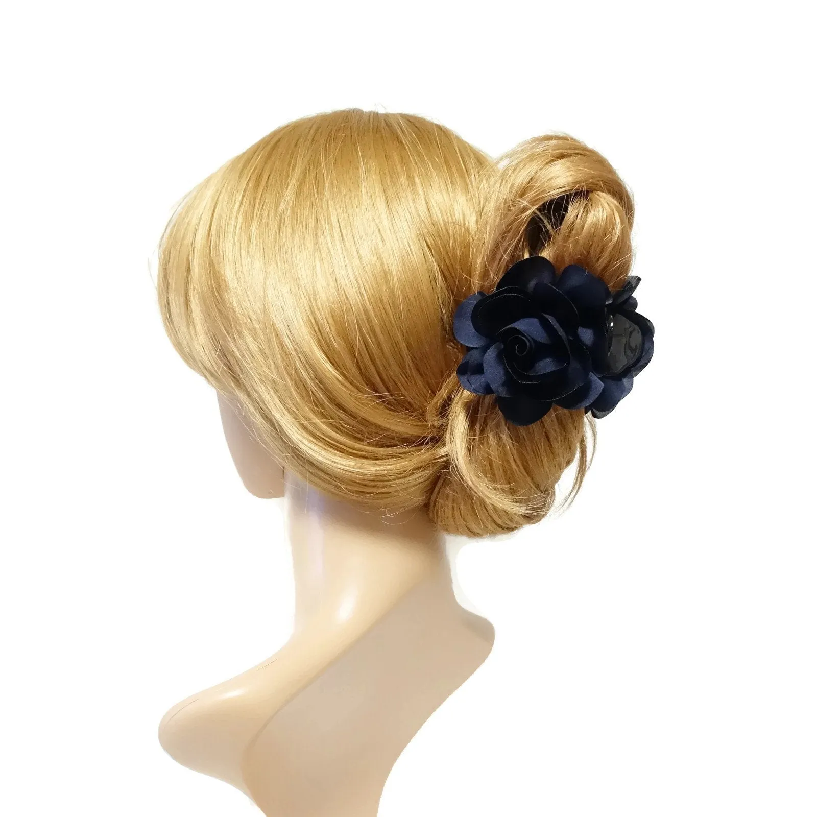 Handmade 3 prong Flower Floral  Lovely Long Height Hair Jaw  Claw Clip