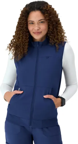 Hanes Women's Comfort Fit Scrubs Healthcare Vest, Moisture-Wicking Stretch Scrubs Vest for Women