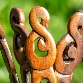 Infinity Wooden Double Prong Hair Stick