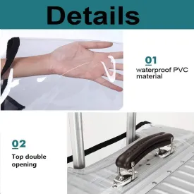 Joyden DUXAA Luggage Protector Suitcase Cover Clear PVC Suitcase Cover Protectors Luggage Cover Waterproof for Wheeled Suitcase Fits Most 20" 22" 24" 26" 28" 30" (30 In)