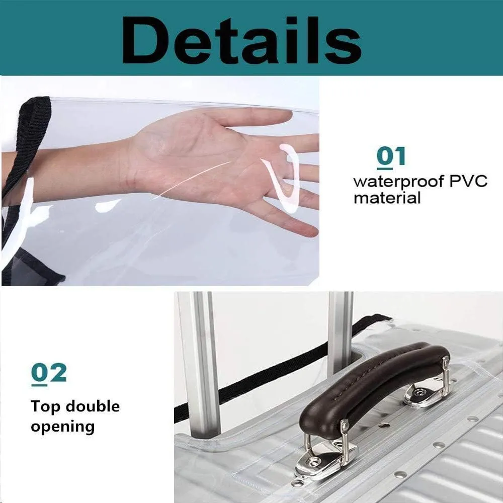 Joyden DUXAA Luggage Protector Suitcase Cover Clear PVC Suitcase Cover Protectors Luggage Cover Waterproof for Wheeled Suitcase Fits Most 20" 22" 24" 26" 28" 30" (30 In)