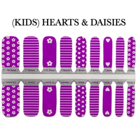 Kids Nail Wrap - Hearts & Daisies