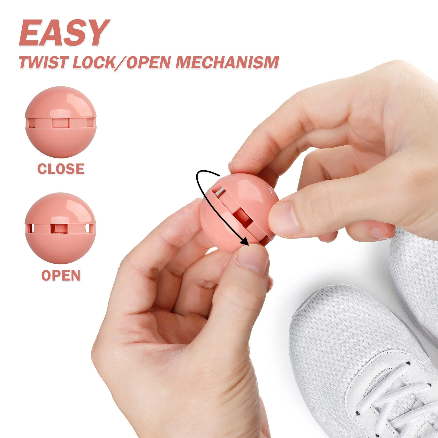 Knixmax Outdoor Car Fresheners Deodrant Eliminate Odours and Release Fresh Flavours Six Ball Pack/Peach Flavor/Pink