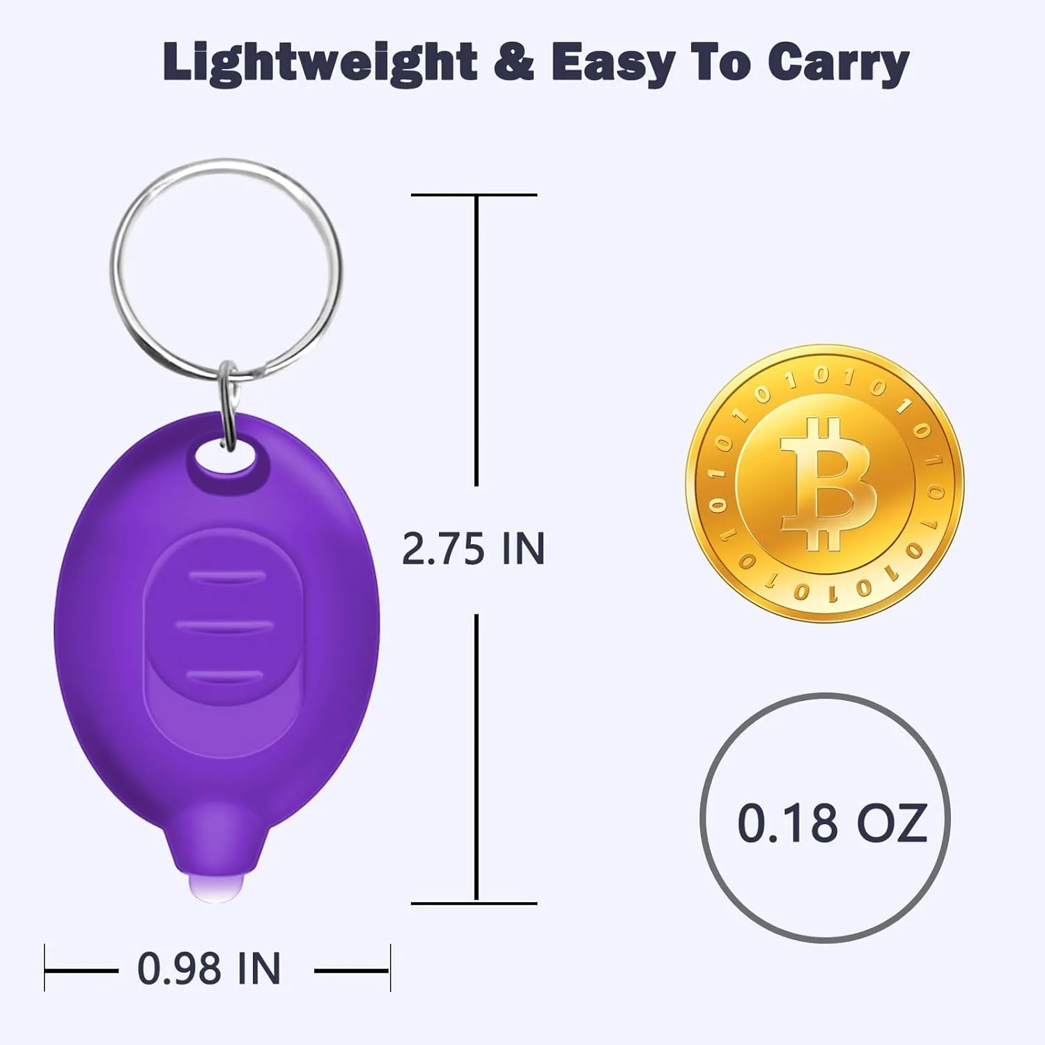 Mini UV LED Keychain Flashlight, Compact 395nm UV Blacklight, Portable Pocket UV Flashlight for Detecting Stains, Scorpions, and Fluorescent Elements - 6 Pack