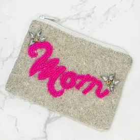 Mom Seed Beaded Coin Purse