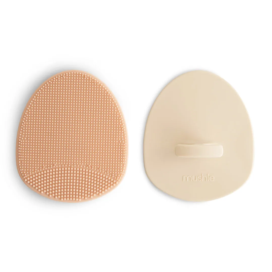 Mushie Silicone Cradle Cap Brush 2-Pack