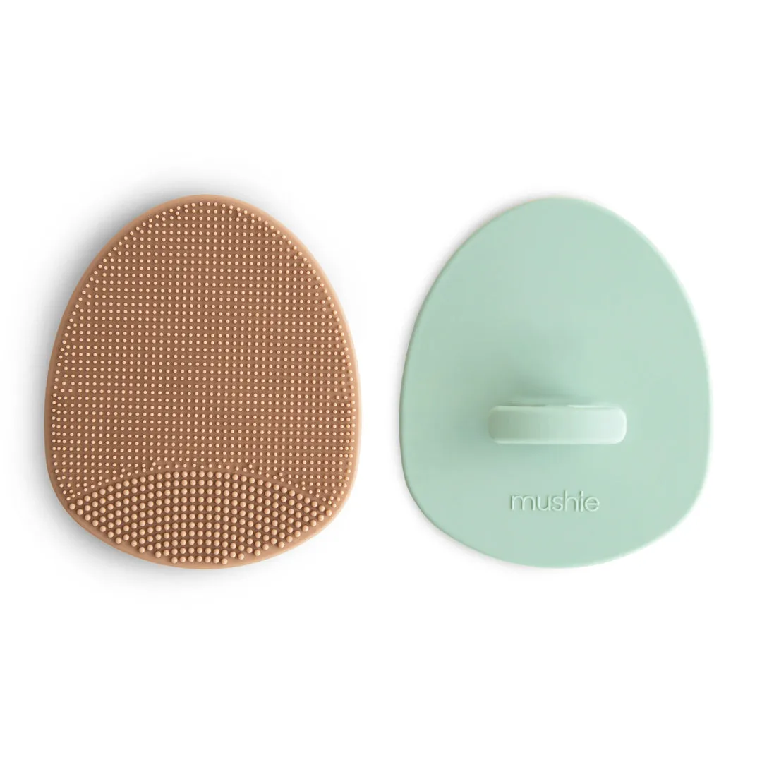 Mushie Silicone Cradle Cap Brush 2-Pack