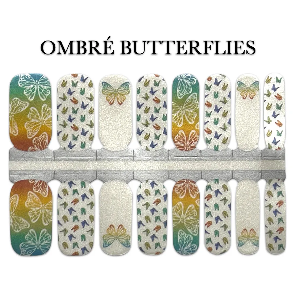 Nail Wrap - Ombre Butterflies