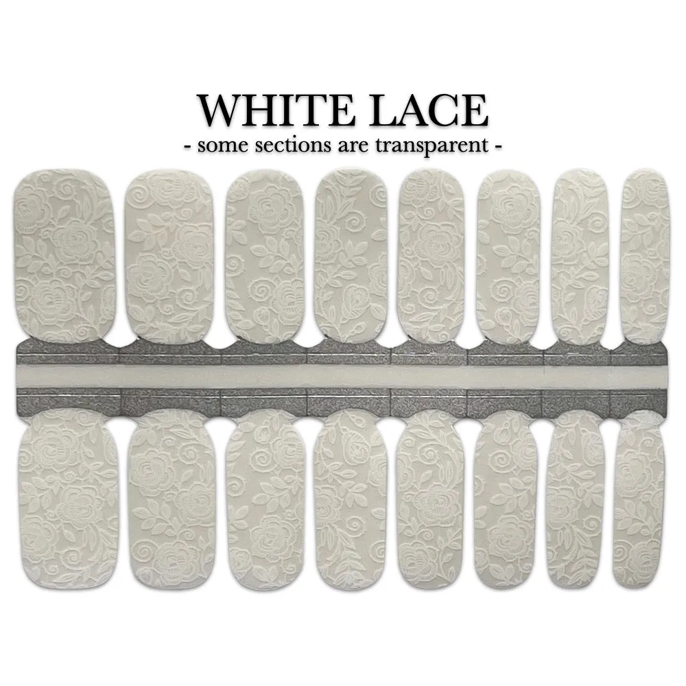 Nail Wrap - White Lace