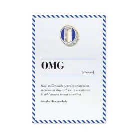 O/O.M.G. Pin Badge and Card