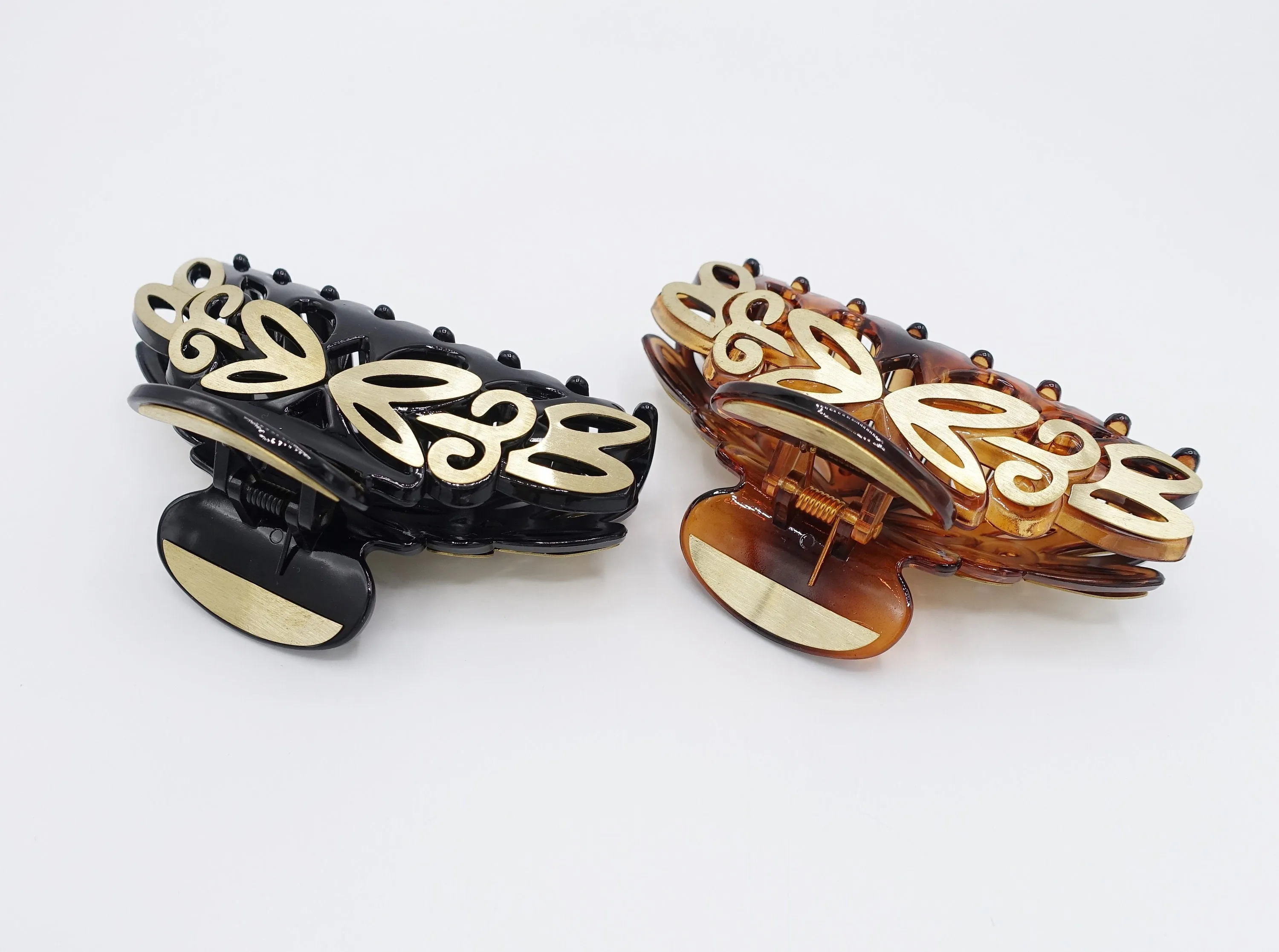open work hair claw, golden metal hair claw,luxury style hair clamp for women