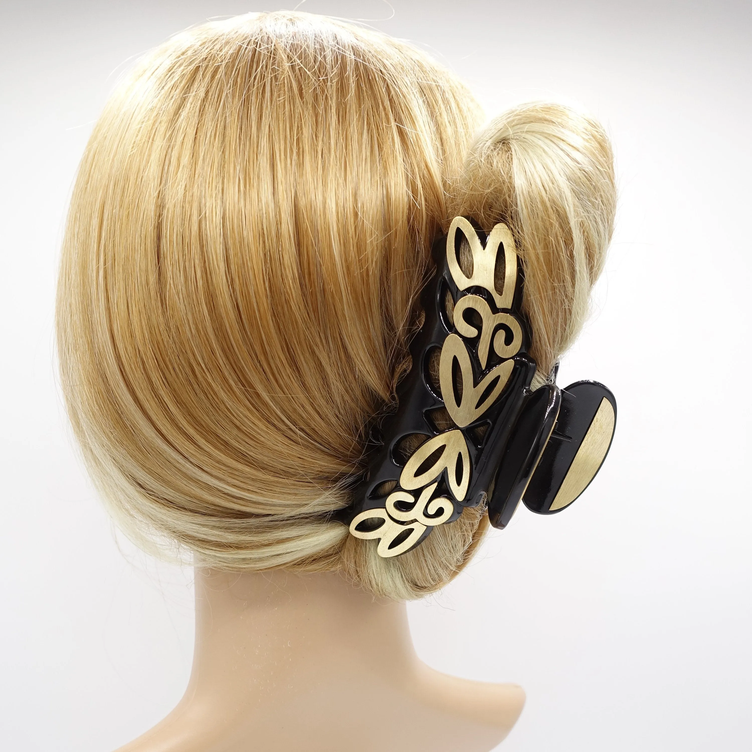 open work hair claw, golden metal hair claw,luxury style hair clamp for women
