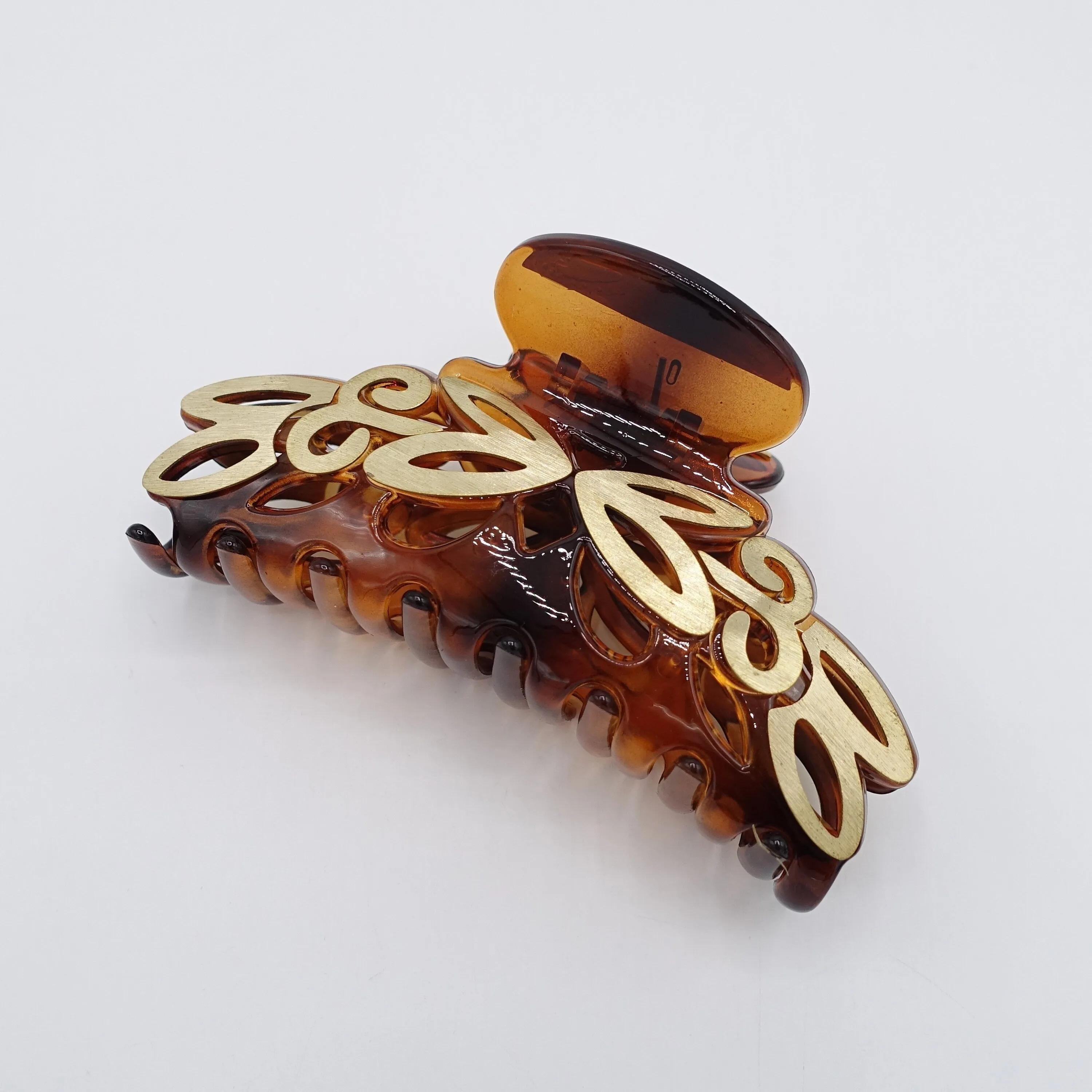open work hair claw, golden metal hair claw,luxury style hair clamp for women