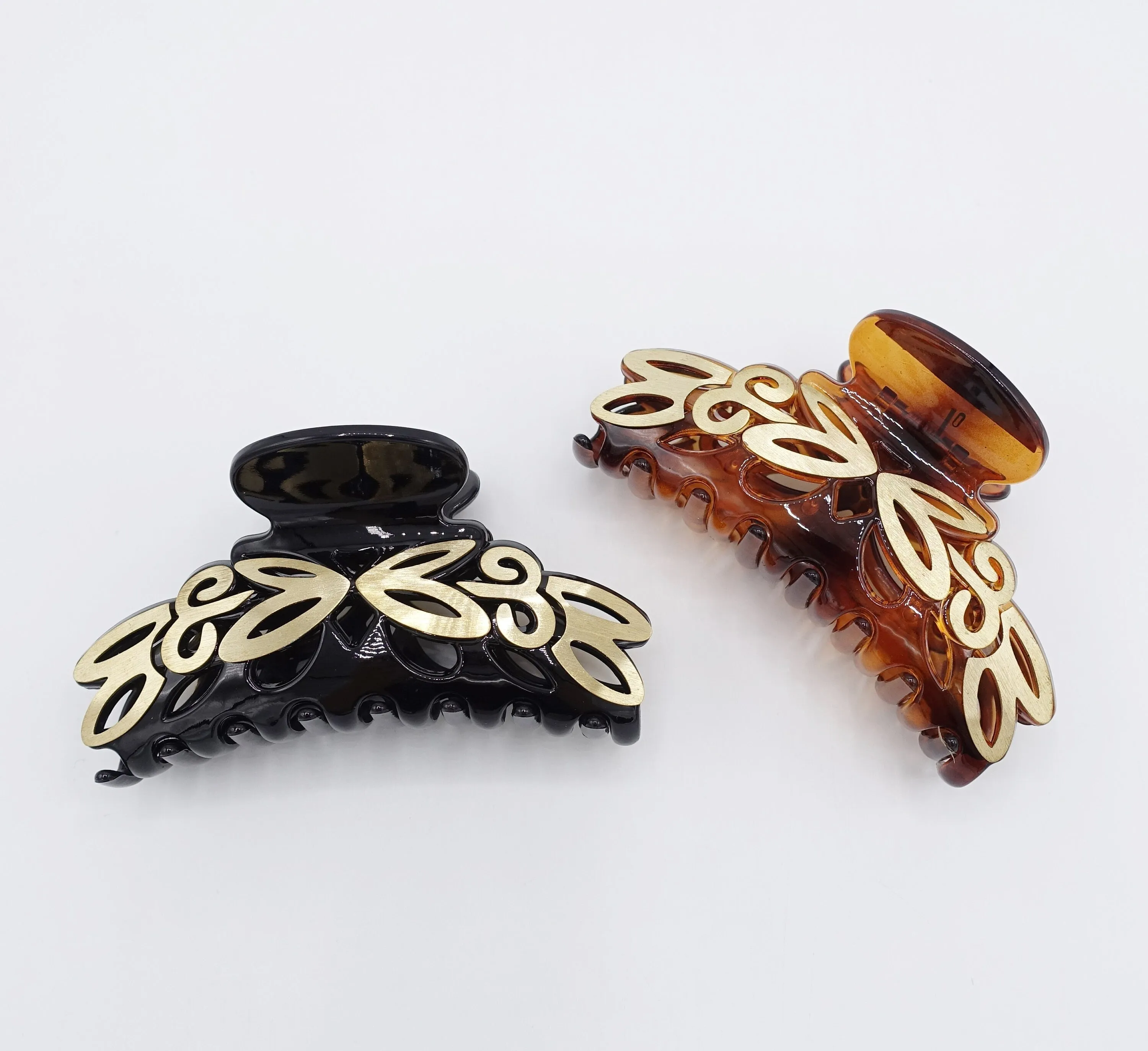 open work hair claw, golden metal hair claw,luxury style hair clamp for women
