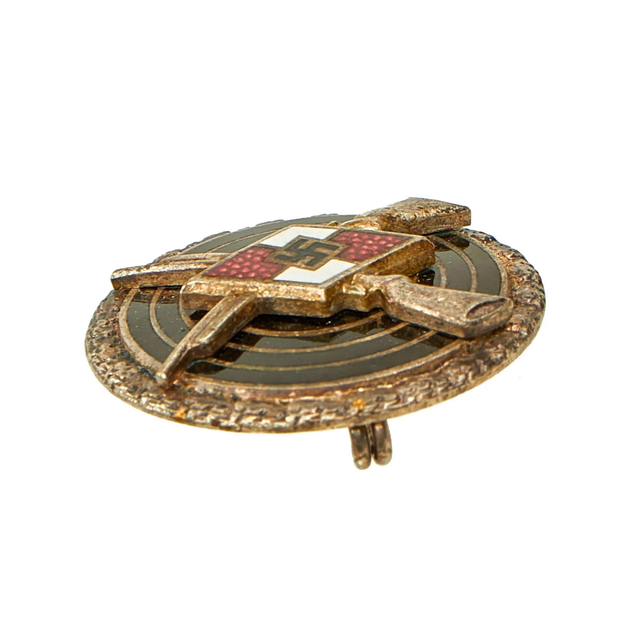 Original German WWII HJ Youth Sharpshooter Marksmanship Proficiency Badge by Frank & Reif of Stuttgart - RZM M1/102