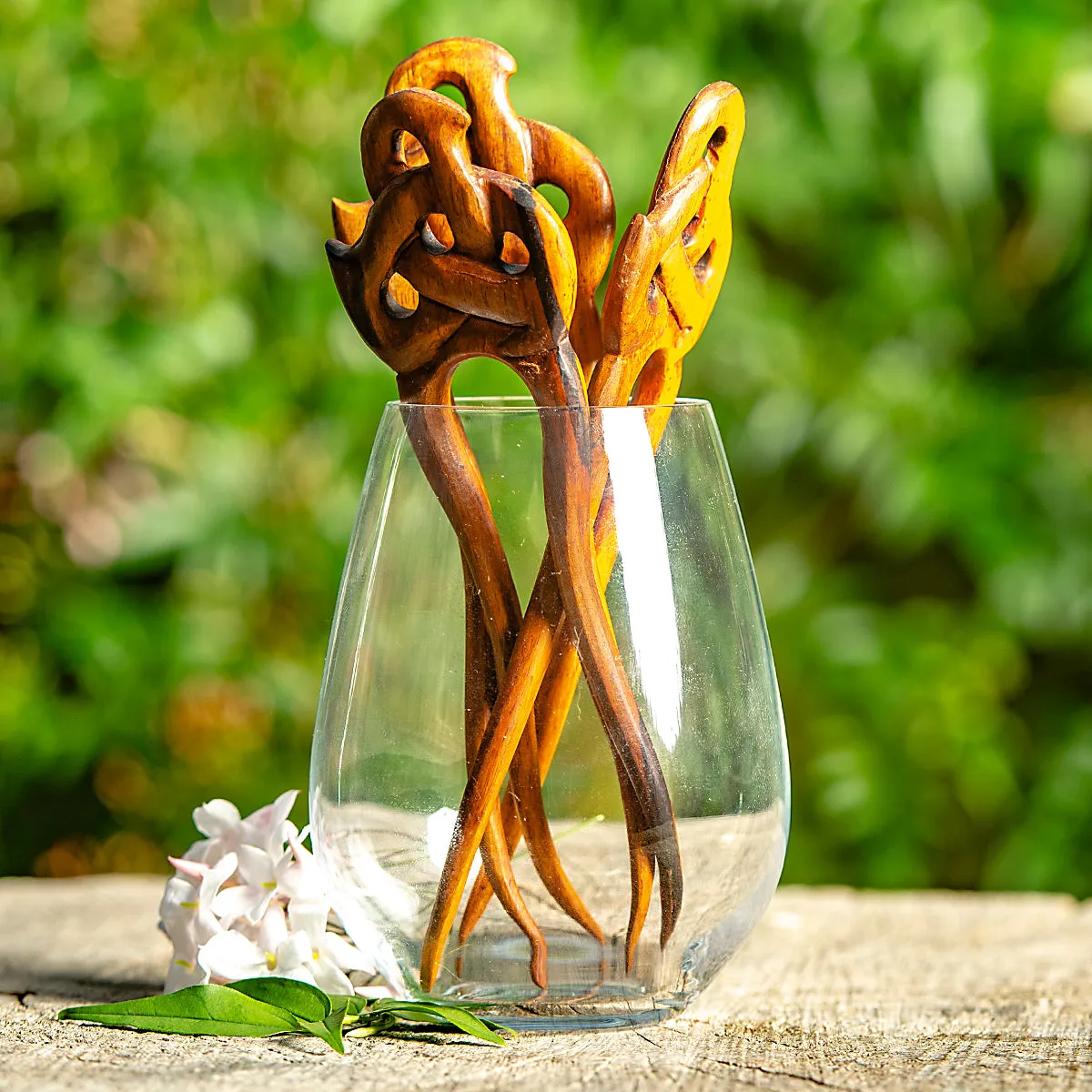 Premium Celtic Knot Wooden Hair Stick