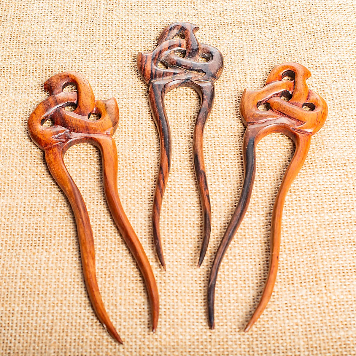 Premium Celtic Knot Wooden Hair Stick