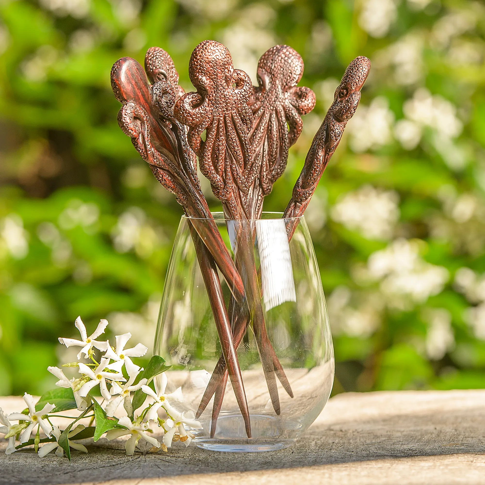 Premium Octopus Single Prong Hair Stick