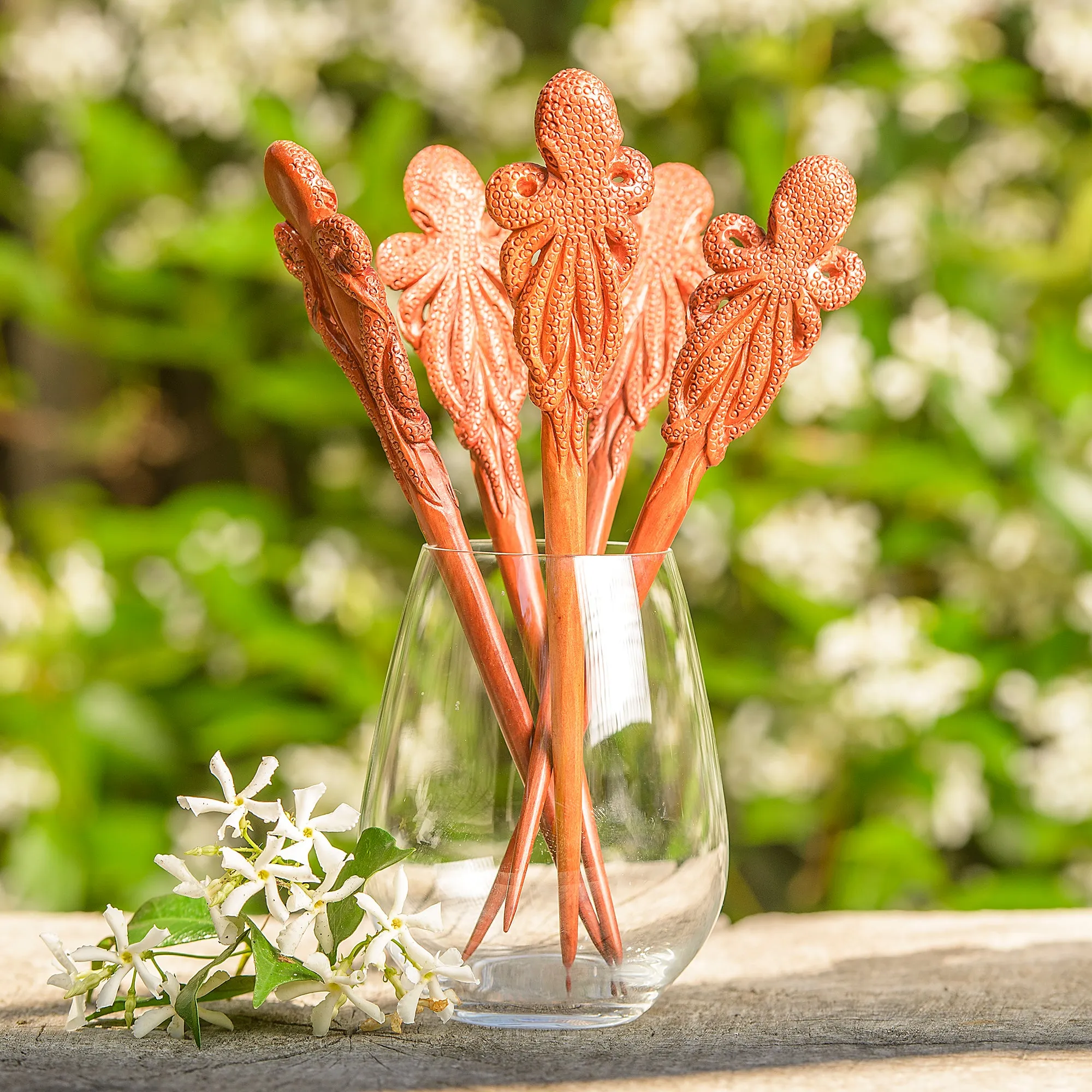 Premium Octopus Single Prong Hair Stick