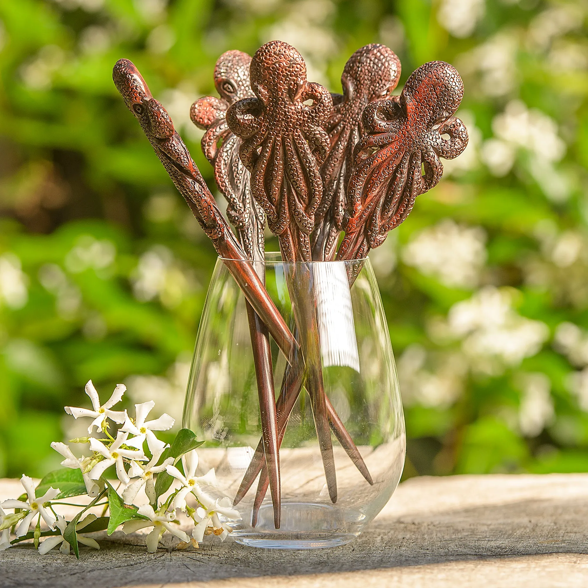 Premium Octopus Single Prong Hair Stick