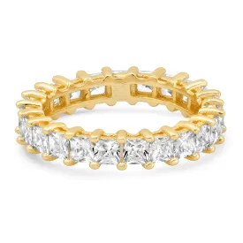 PRINCESS CUT ETERNITY RING, GOLD