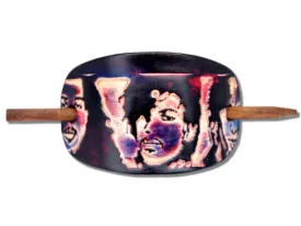 Purple Rain Leather Hair Barrette