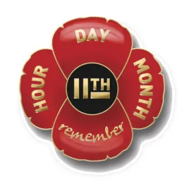 Remembrance Day Poppy Badge Lapel Pin
