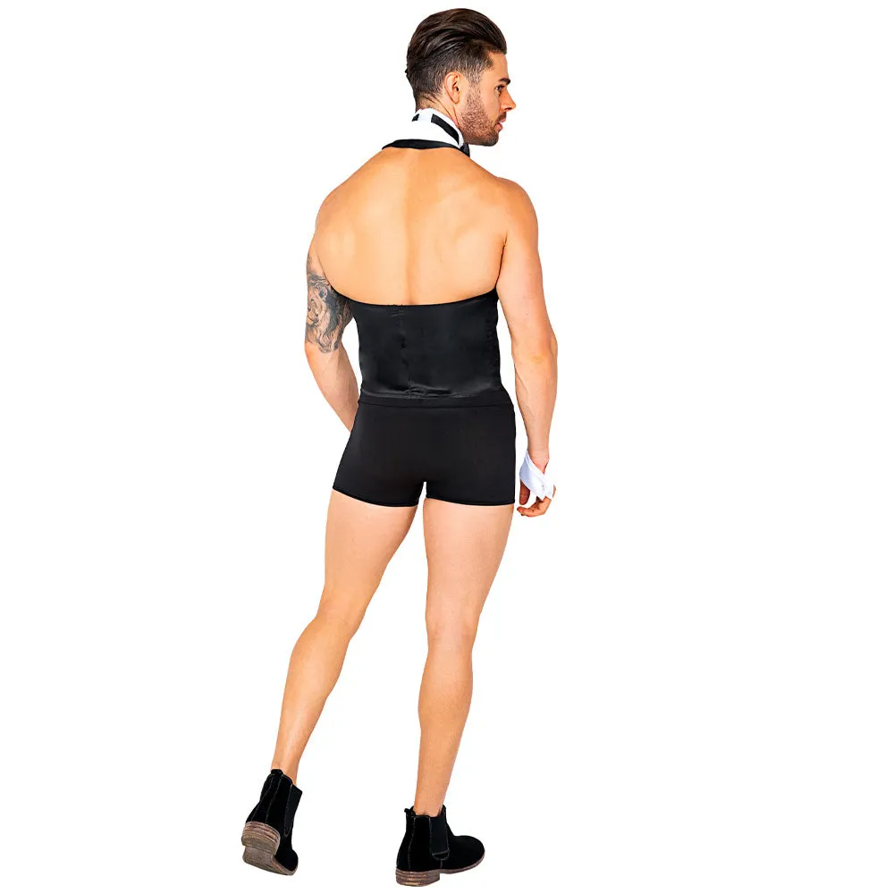 Roma Butler Beefcake Costume With Backless Tuxedo Vest