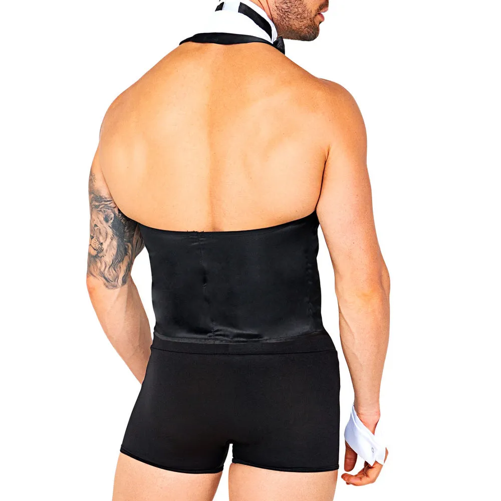 Roma Butler Beefcake Costume With Backless Tuxedo Vest