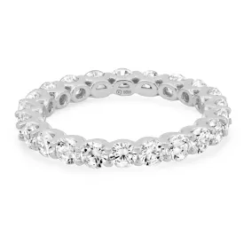 ROUND ETERNITY RING, SILVER