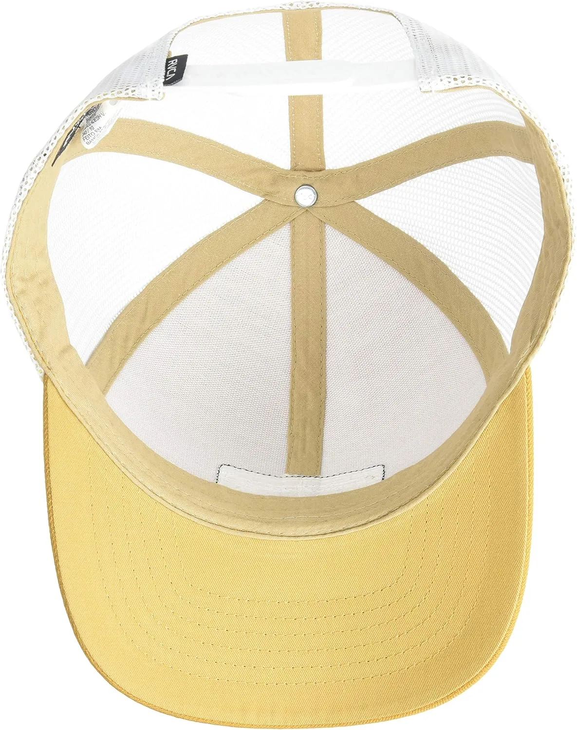 RVCA Men's Curved Brim Trucker Hat, Structured Hat with Curved Bill, Adjustable Snapback Closure