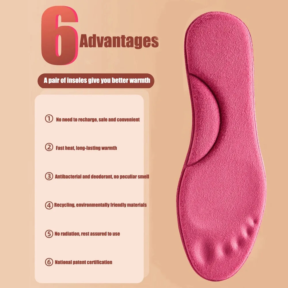 Self Heated Thermal Insoles for Feet