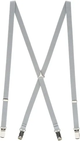 Skinny Suspenders - 1/2-Inch Wide Elastic Straps - X-Back - Clip - Many Colors & 2 Sizes!